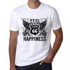 Men’s Vintage Tee Shirt Graphic T Shirt Feel The Happiness White