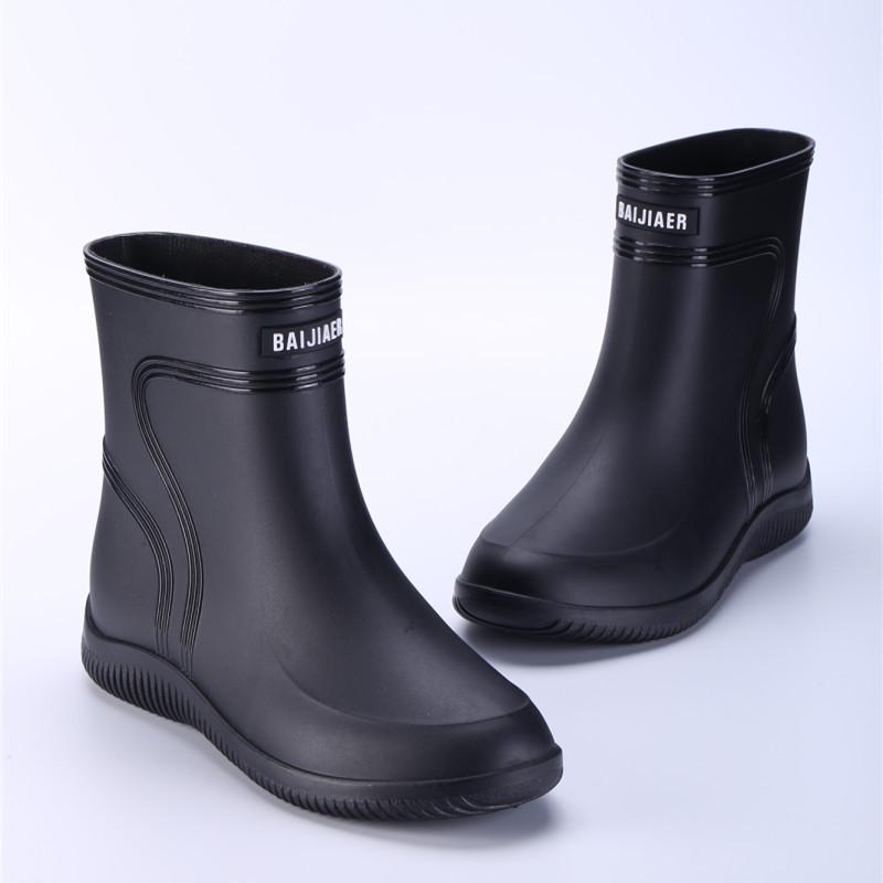 3306 Mid-Tube Fashion Rain Boots for Men and Women - Non-Slip, Waterproof, Thick Rubber Shoes, Ideal for Kitchen Work