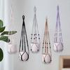 Macrame Plant Hanger Boho Hanging Planter Holder Cotton Rope Flower Pot Hanger for Home Patio Garden Decor