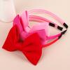 3pcs Fabric Bows Headbands for Girls Plastic Teeth Hairbands 4inch Hair Bows with Headband Children Kids Hair Accessories