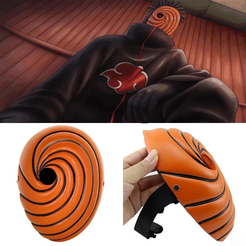 Japan Anime Cartoons Unisex Tobi Obito Akatsuki Ninja Madara Masquerade Cosplay Full Face Resin Party Mask Mask