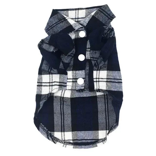 New Stylish and Unique High-Quality Small Plaid Pet Shirt with Adorable British-Inspired Design for Dogs and Chihuahua - Trendy