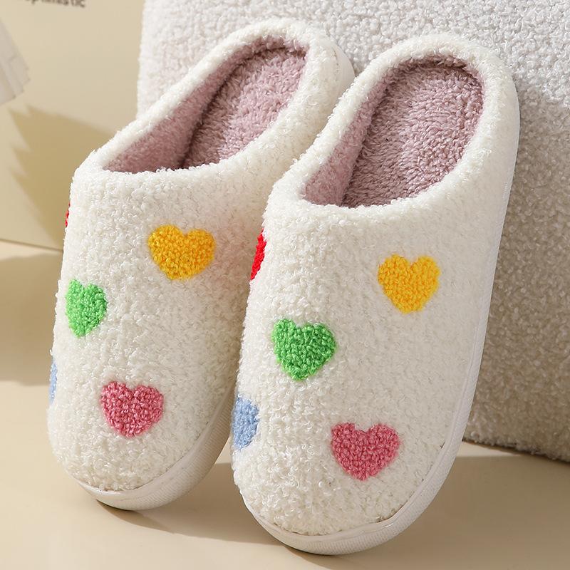 New Autumn and Winter Male and Female Couples Cute Cartoon Puppy Cotton Slippers Home Indoor Non-slip Cotton Slippers