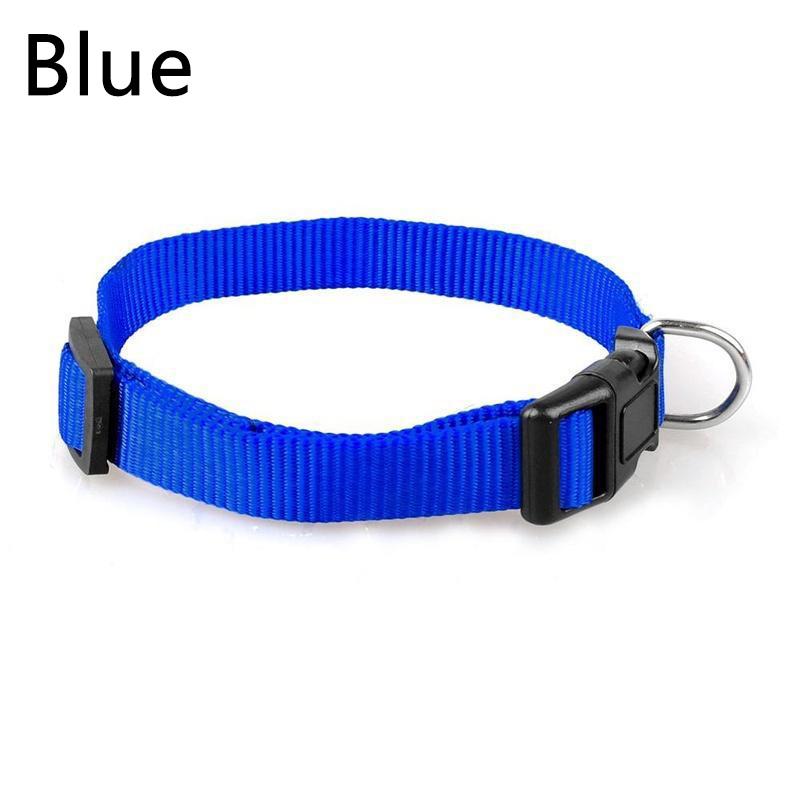 Solid Color Nylon Dog Collar Adjustable Soft Puppy Pet Collar Necklace Pet Supplies