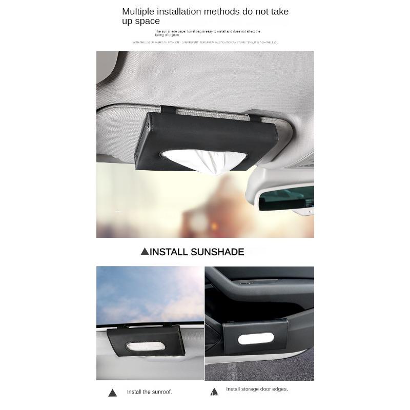 Автомобильная коробка для салфеток, солнцезащитный козырек, стул, задний люк на крыше, автомобильная коробка для салфеток, сумка, подвесная креативная кожаная сумка для дизайна интерьера автомобиля