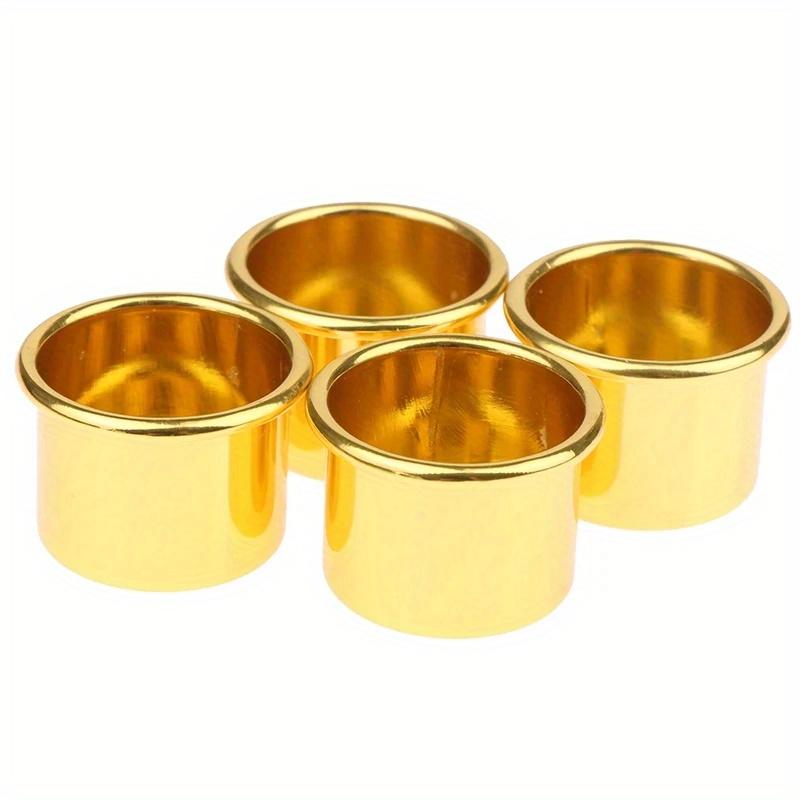 10 шт. Мини-круглая подставка для свечей, золотая подставка для подсвечника своими руками, подставка для контейнера, аксессуары из алюминия для домашнего декора вечеринки