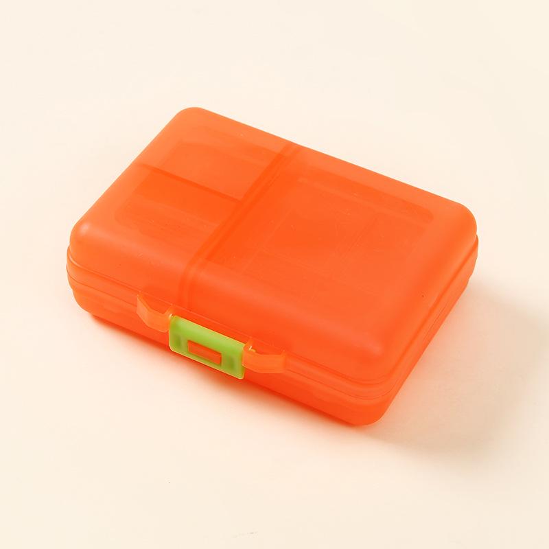 Portable 9-Compartment Transparent Pill Box with Moisture-Proof Seal and Logo