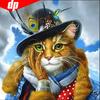 5D DIY Diamond Painting Animal Cat Rhinestone Picture Full Round Diamond Embroidery
