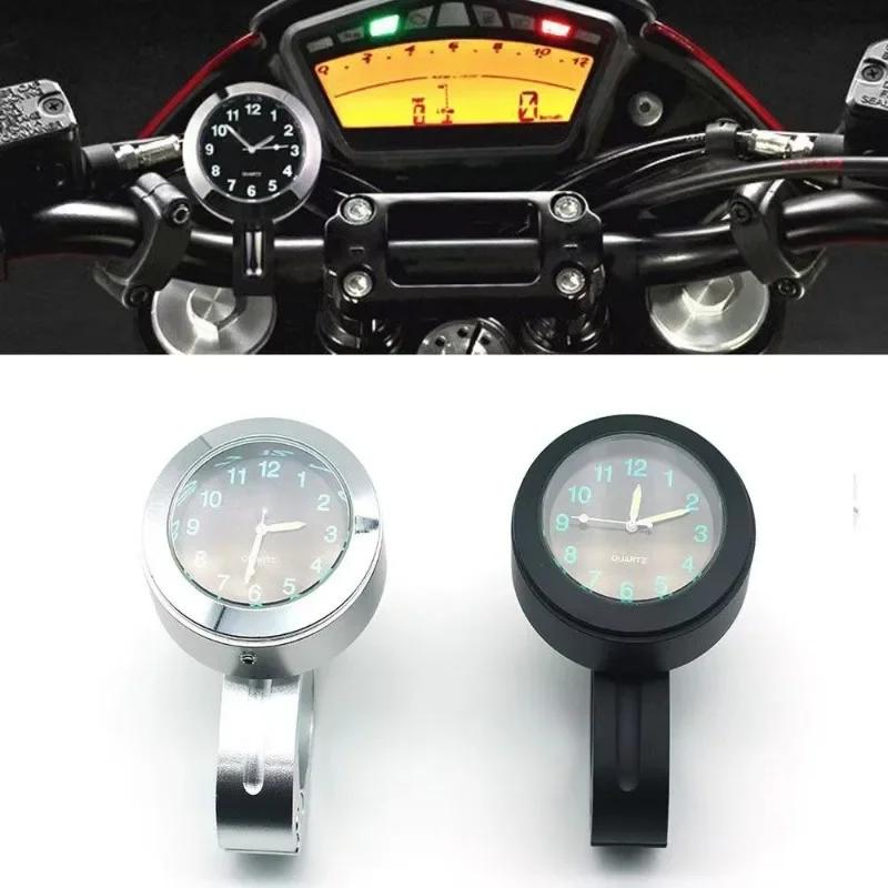 Motorcycle Handlebar Clock Dial Clock Durable Waterproof Stainless Steel Motorcycle Bike Handlebar Mount Quartz Clock Watch