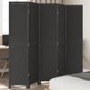 VidaXL Room Divider 5 Panels, Room Separator, Privacy Screen, Living Room Bedroom Screen, Black Wood 358854