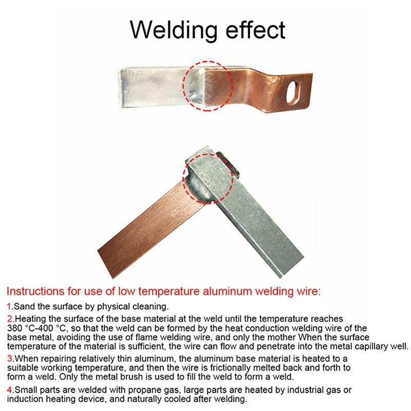 1.6/2.0mm Universal Flux-cored Welding Rods Brazing Welding Wire Electrode for Copper Aluminum Steel Iron Refrigerator Air Condition Solder