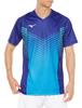Tennis Wear Badminton Wear Quick Dry Game Shirt Sweat Absorbent Quick Drying Dynamotion Fit 72MA1004 Blue X Diva Blue XS [Mizuno]
