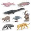 Simulation Of South American Animals 8-Piece Set Dolphin Crocodile Capybara Horned Eagle Sloth Anteater Jaguar Model Ornament