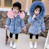 Denim Jacket for Girl's Toddler Children Winter Outerwear Fashion Outfits Kids Jacket Girl Coats Kids Clothes