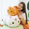 Cat Doll Plush Toy Stress Relief Soft Fluffy PP Cotton Fabric Huggable Animal Pillow Doll Snuggly Sensory Toy
