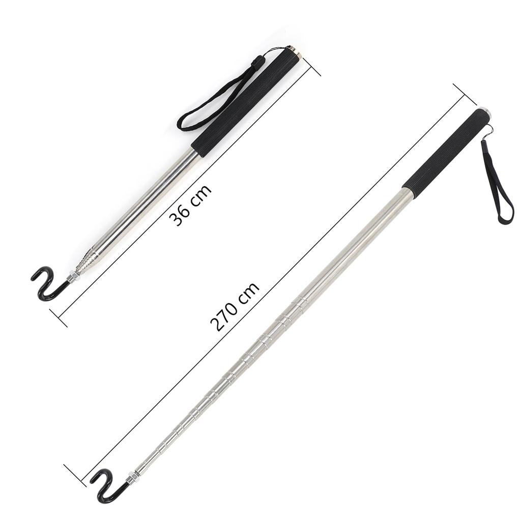 FANAHOKO Cable Cable Routing Tool with Extendable Magnetic Pickup Tool with Replaceable Maximum Minimum 36cm Hook, S-Hook, Tips, Length 2.7m, Length