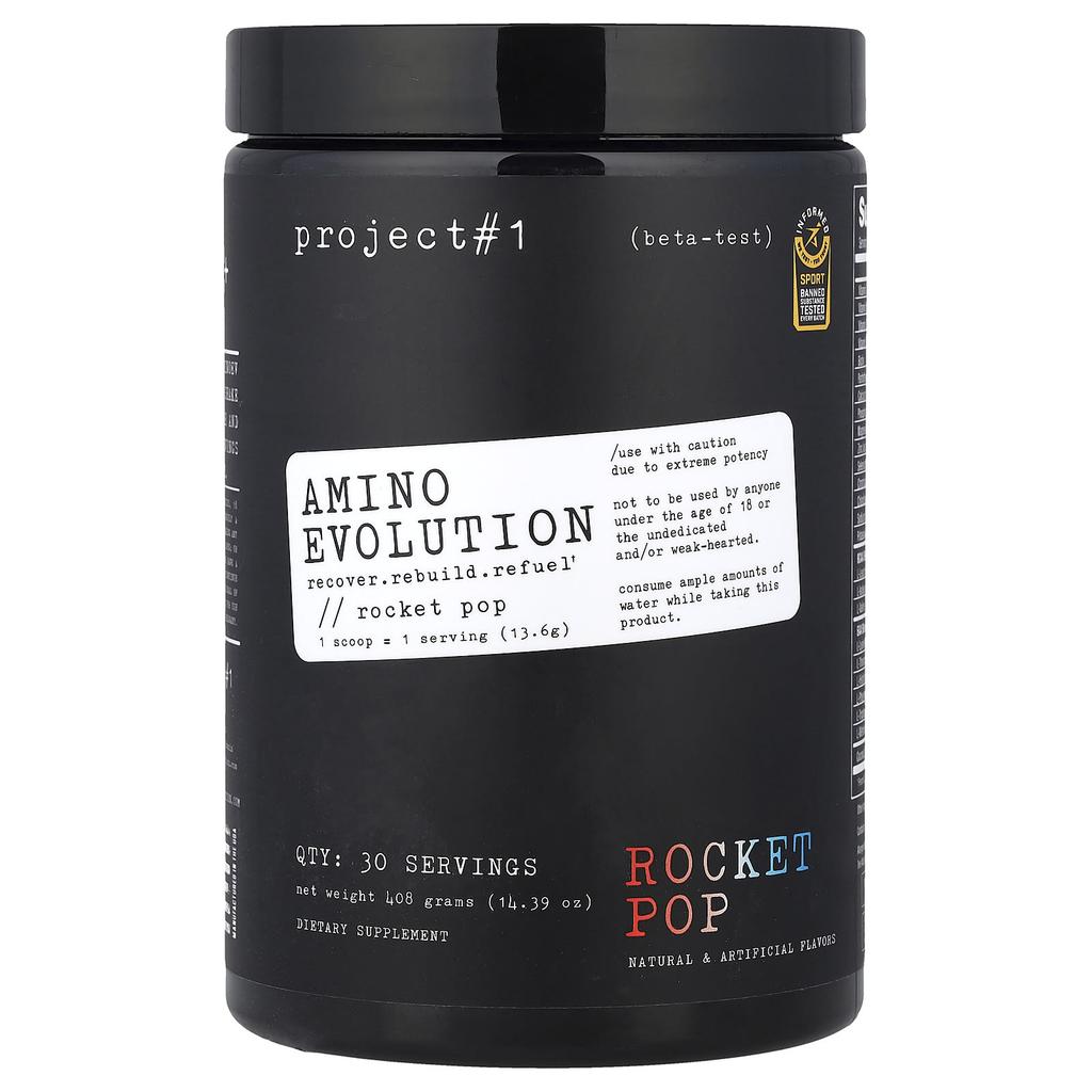 Project 1 Nutrition, Amino Evolution, Rocket Pop, 408g (14.39oz)