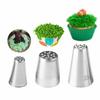 Set of 3 Grass-Shaped Mont Blanc Pastry Tips, Stainless Steel, Flower-Shaped Pastry Tips, Perfect for Baking, Cake Decorating, Cupcakes, and DIY Bakin