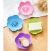 Creative Lotus Flower Soap Box 2 Tier Serving Tray Utensil Holders Suction Wall Tray Floral Soap Dish Shelf Holders Soap Holder