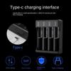 2/4 Slots Universal Battery Charger for 18650 18500 16340 14500 26650 Rechargeable Lithium Battery USB Charging Adapter