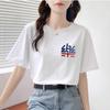 Summer Women's Cotton Short-Sleeved T-shirts Trendy Printing Students' Half-Length Sleeve Top