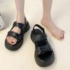 Platform Beach Shoes Summer New Muffin Open-toed Velcro Shoes Wear Casual Platform Sandals