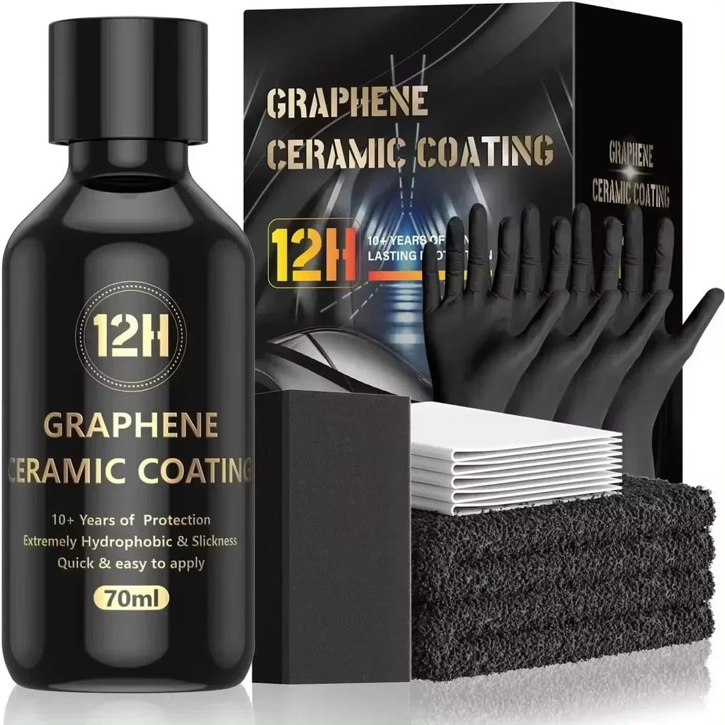 Graphene Ceramic Coating 20H/12H with Self Healing and UV Track Technology Car Detailing Professionals 10+ Years of Protection