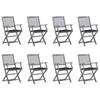 Day and Night - Day and Night Folding Garden Chairs 8 Units and Cushions Solid Acacia Wood