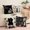 New Easter Pillowcase Cartoon Print Cute Rabbit Pillow Living Room Decoration Sofa Pillow