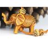 5pcs/2pcs 3D Elephant Lucky Carving Wooden Pendant Keychain Key Ring Chain Evil Defends Decor Gift