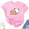 Cute Bubu and Dudu Are Sleeping Cute T Shirts Women Cotton Kawaii Cartoon Funny Graphic Tshirt Summer O Neck 90s Clothes Tees Unisex