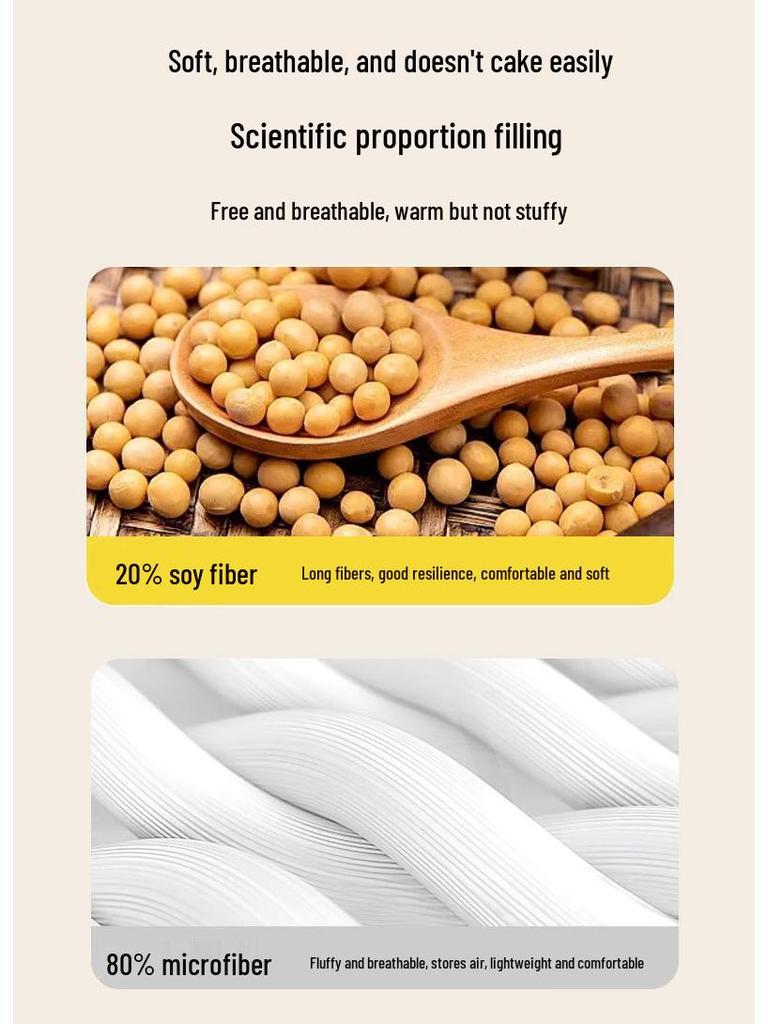 Class A Raw Cotton Soybean Fiber Quilt - Thickened Spring & Autumn Quilt for Dormitory, Single Winter Quilt, Gift Quilt.