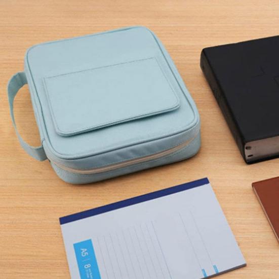 Zipper Binder Bag with Handle Large Capacity Waterproof Document File Binder Storage Organizer Multi-Pocket Portfolio Organizer Case