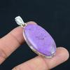 Natural Purpurite Gemstone Pendant, 925 Sterling Silver, Pendant Jewelry, Handmade Silver Pendant Jewelry for Gift, Easter Gift