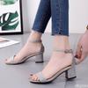 Fashion Popular Summer Women's High Heels High Heels Boat Shoes Open Toed Casual Breathable Women's Sandals Simple Breathable