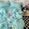 Bedding Pure Cotton Four-piece Set, Quilt Cover, Quilt Cover, Bed Sheet, Human Dormitory Three-piece Set