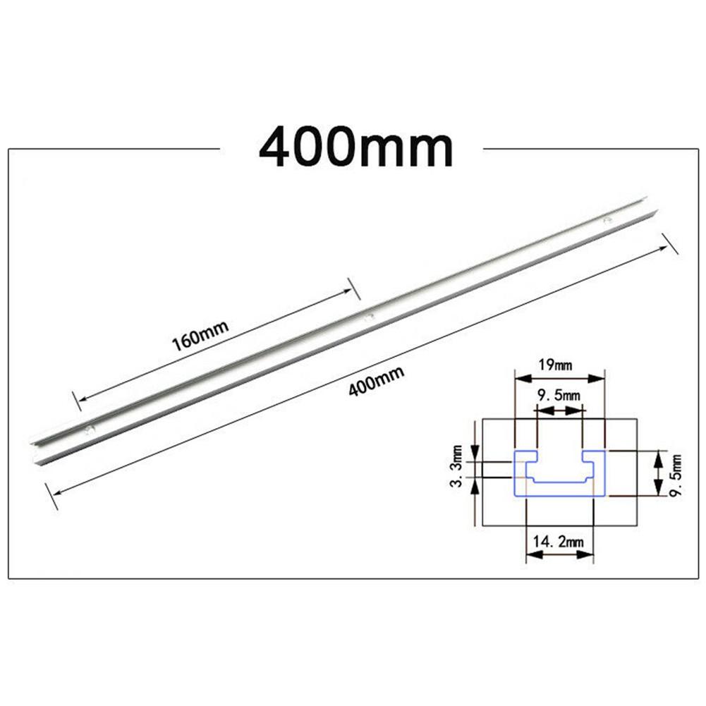 1 Pc T-Slot Track 300-600mm Aluminium Alloy For Woodworking