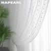 1PC NAPEARL Fresh Japanese Nordic Modern Minimalist Jacquard Sheer Curtains for Living Room Bedroom Home Decor