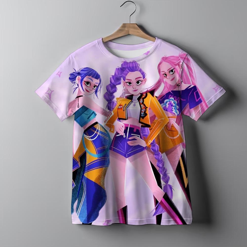 Children's Clothing KPop Demon Hunters Fans Gifts Kids Clothes Fashion Casual Tops 2025 Hot Movie Soft Cotton Baby Girls T Shirt