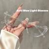 Cat Eye Blue Light Blocking Glasses Women Fashion Design Decorative Glasses Men Advanced Style OfficialBusiness Computer Eyewear