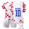 2223 Croatia Home Jerseys Children's Football Training Suit Set