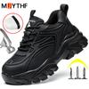 New Women Safety Shoes Breathable Composite Toe Shoes Puncture Proof Work Shoes Platform Sneakers Construction Protection Shoes