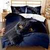 3D Digital Printing 2/3pc Animal Cat Pattern Quilt Cover Pillowcase Double Bed Set Cover Quilt Soft Microfiber Bedding Set