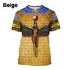 Men's 3D Printed Pharaoh Anubis T-Shirt for Men Ancient Egypt Pattern Tees Casual Tops Street Sport T Shirts