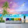 Custom Photo Wallpaper Modern Beach Sea View Seascape Murals Living Room TV Sofa Hotel Background Home Decor