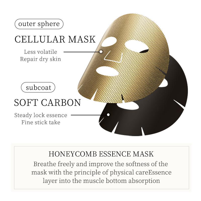24k Gold Honeycomb Sheet Mask Moisturizes and Removes Wrinkles Honey Essence Delicate Skin Collagen Firming Skin