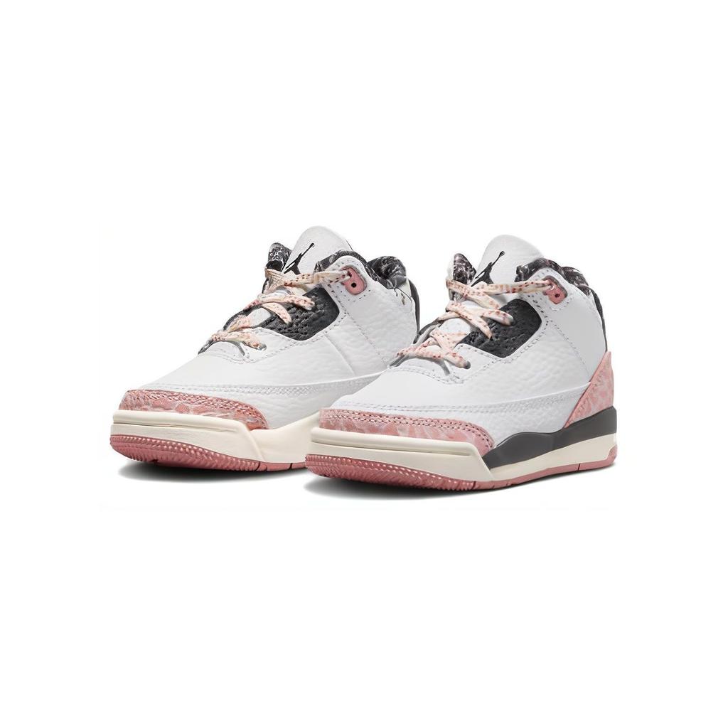 Air Jordan 3 Retro TD Vintage Floral Baby Sneakers White Anthracite Red-Stardust FQ9175-100