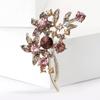 Vintage Fashion Rhinestone Bouquet Plant Brooch Personality Niche Ladies Coat Jacket Brooch Ornament Pin