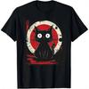 Kawaii Cat Japanese Black Anime Cat T Shirt T-Shirt Kawaii Clothes Shirts for Women Tops Graphic T Shirts Camisetas 70282