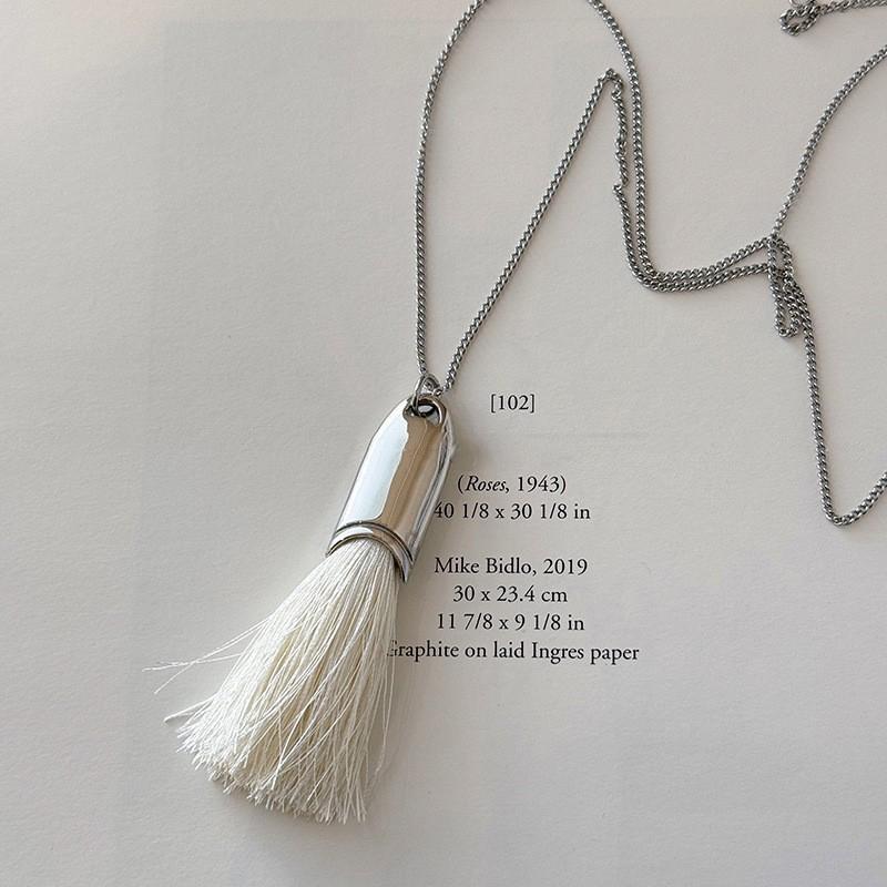 Unique Design 3 Colors Brush Tassel Pendant Necklaces For Women Casual Long Chain Neck Jewelry Gift